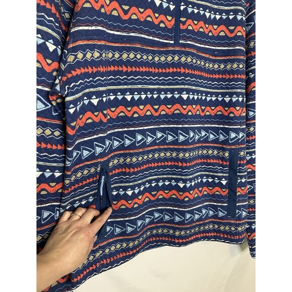 CHUBBIES Trail Mix Geo-Pattern Quarter Zip Sweatshirt Pocket‎ Men's MEDIUM *NEW* - Picture 3 of 11